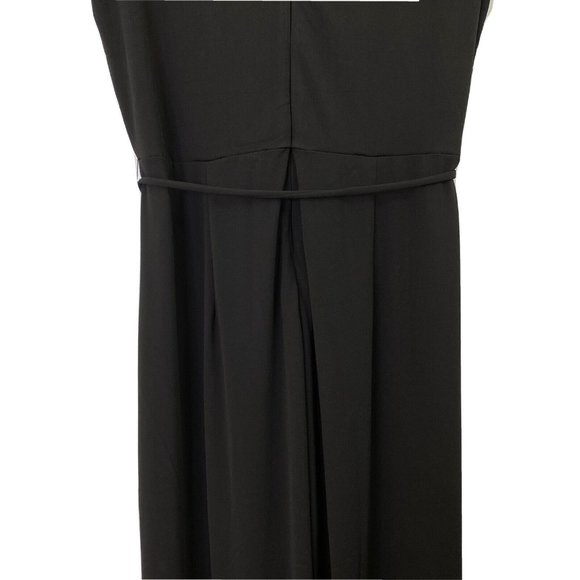Catherine Malandrino Women's Medium Wide Leg Jumpsuit V Neck Sleeveless Black - Picture 7 of 11
